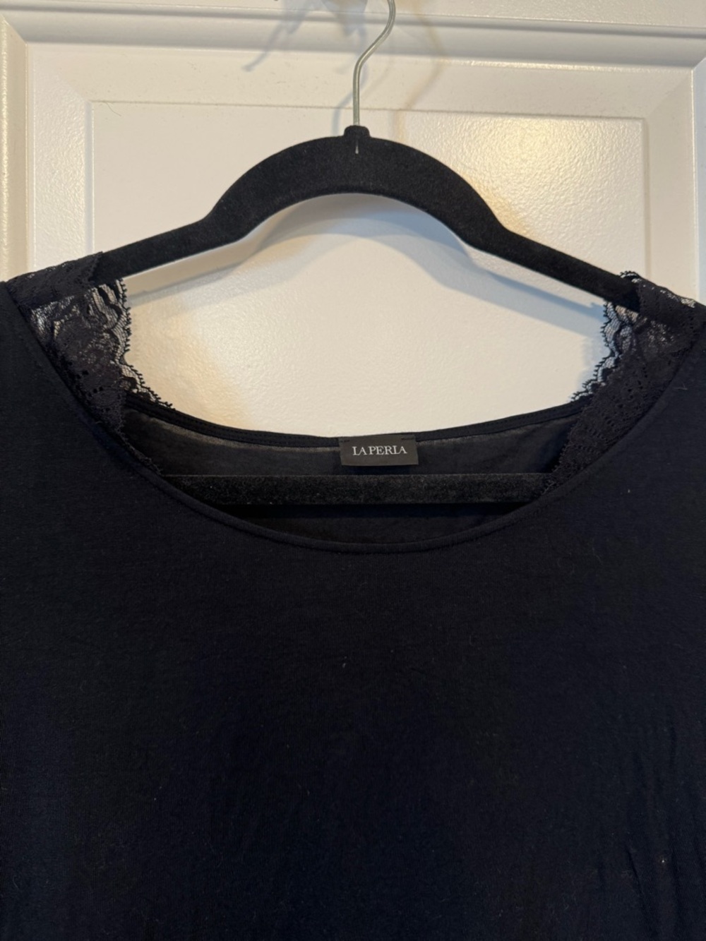 La Perla Black Nightgown with lace accents